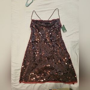 wild fable Sequin Slip Mini Dress in Burgundy